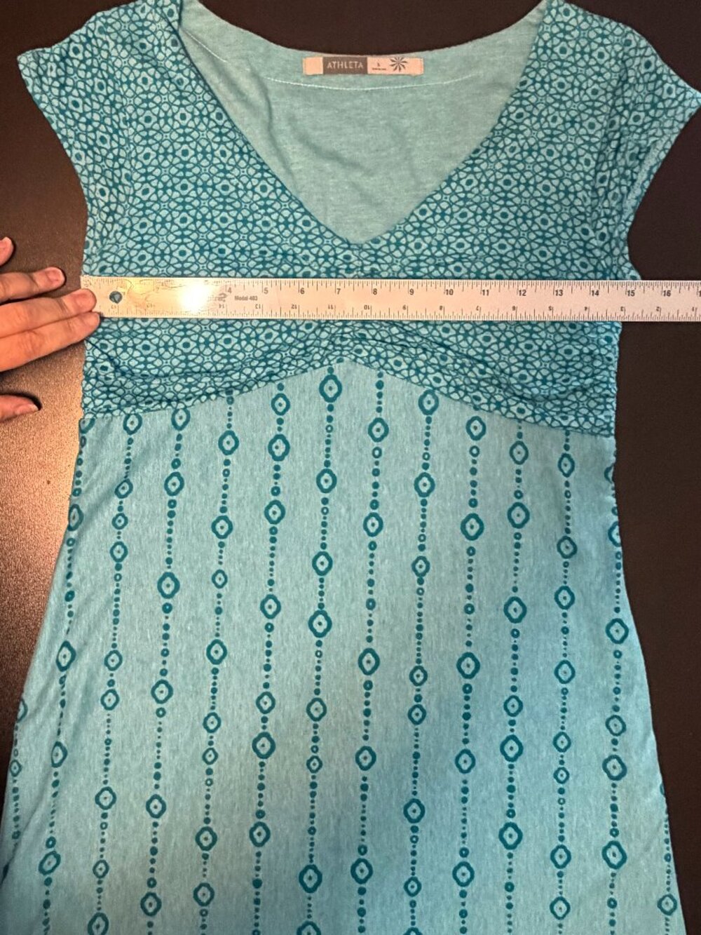Athleta Santorini Dress - Teal Blue - Size Small - Empire Waist - Picture 6 of 8